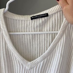 White knit sweater